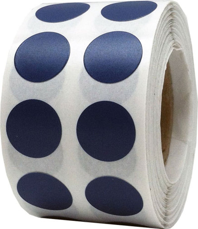 InStockLabels.com Navy 1/2" Inch Round Adhesive Labels 1,000 Color Coding Dot Stickers for Efficient Inventory Management, Crafting Projects, and Organizational Tasks in Offices, Schools, and Homes - Image 1